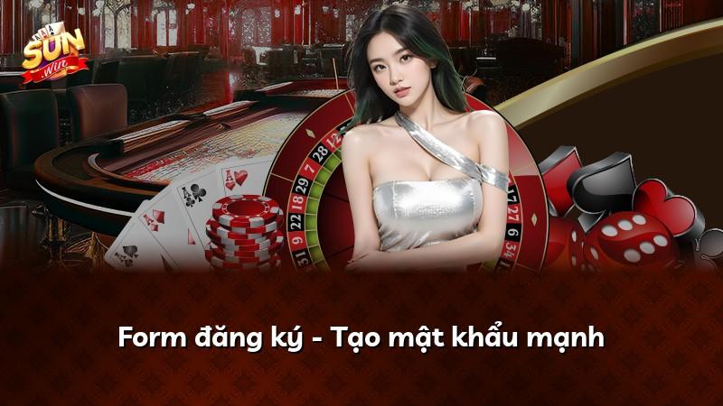 Form đăng ký - Tạo mật khẩu mạnh